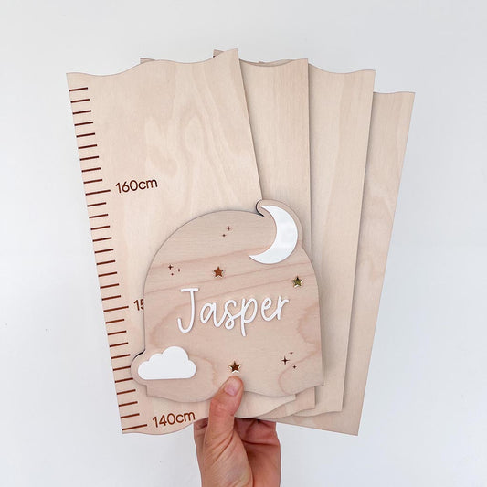 Personalised Height Chart - Cloud