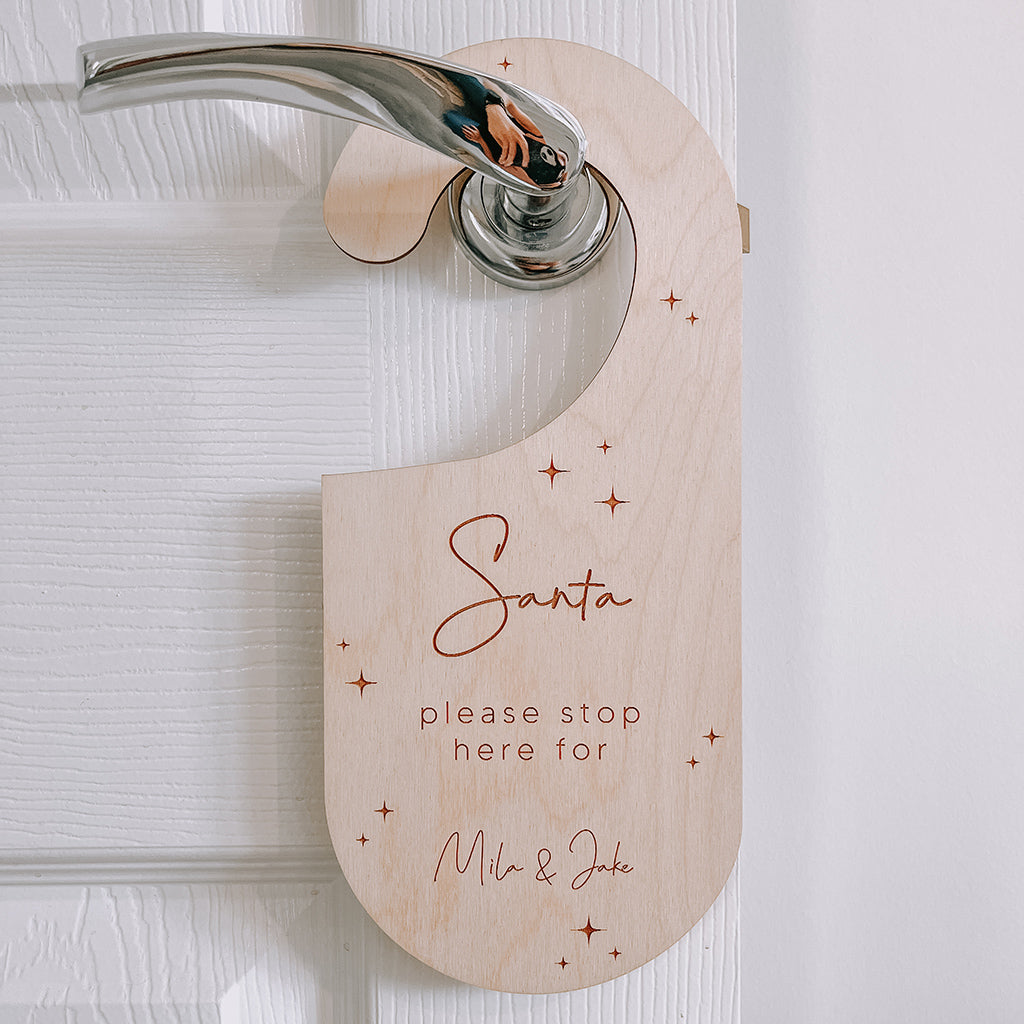 Santa Stop Here Door Hanger
