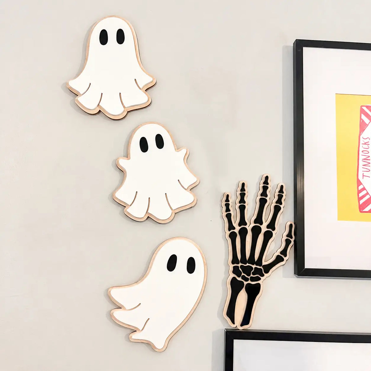Large Halloween Ghost Wall Decorations x3