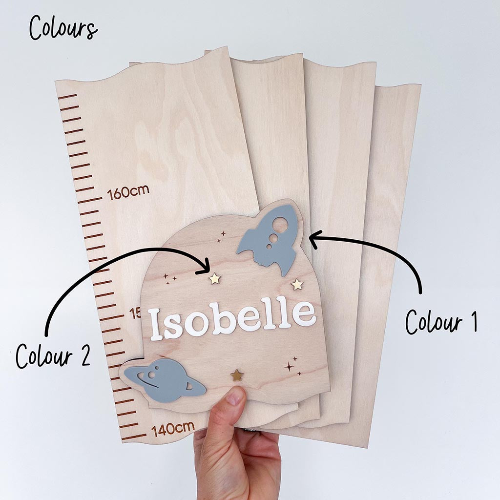 Personalised Height Chart - Space