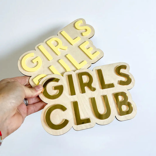 Girls Club Wall Sign