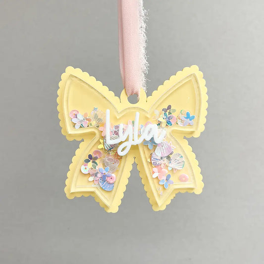 Valentine's Bow Shaker Keyring/Tag