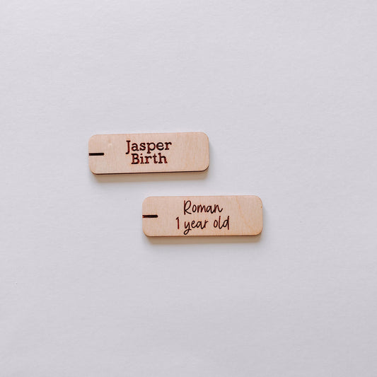 Growth Chart Markers -  Rectangle With Name