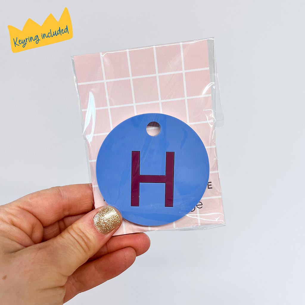 H Triple Layered Keyring