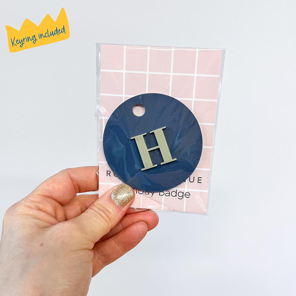 H Circle Keyring