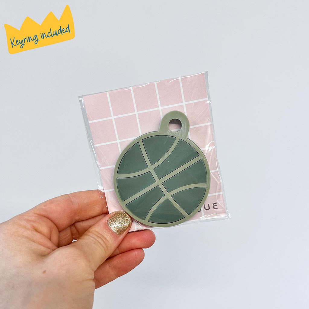 Basketball Triple Layered Keyring