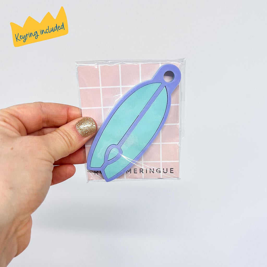 Surfboard Triple Layered Keyring