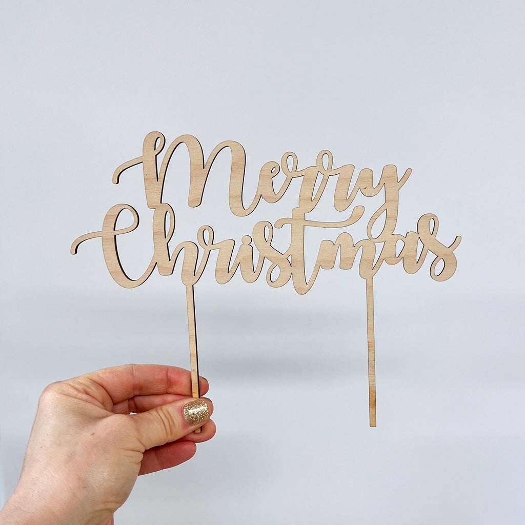Merry Christmas Cake Topper