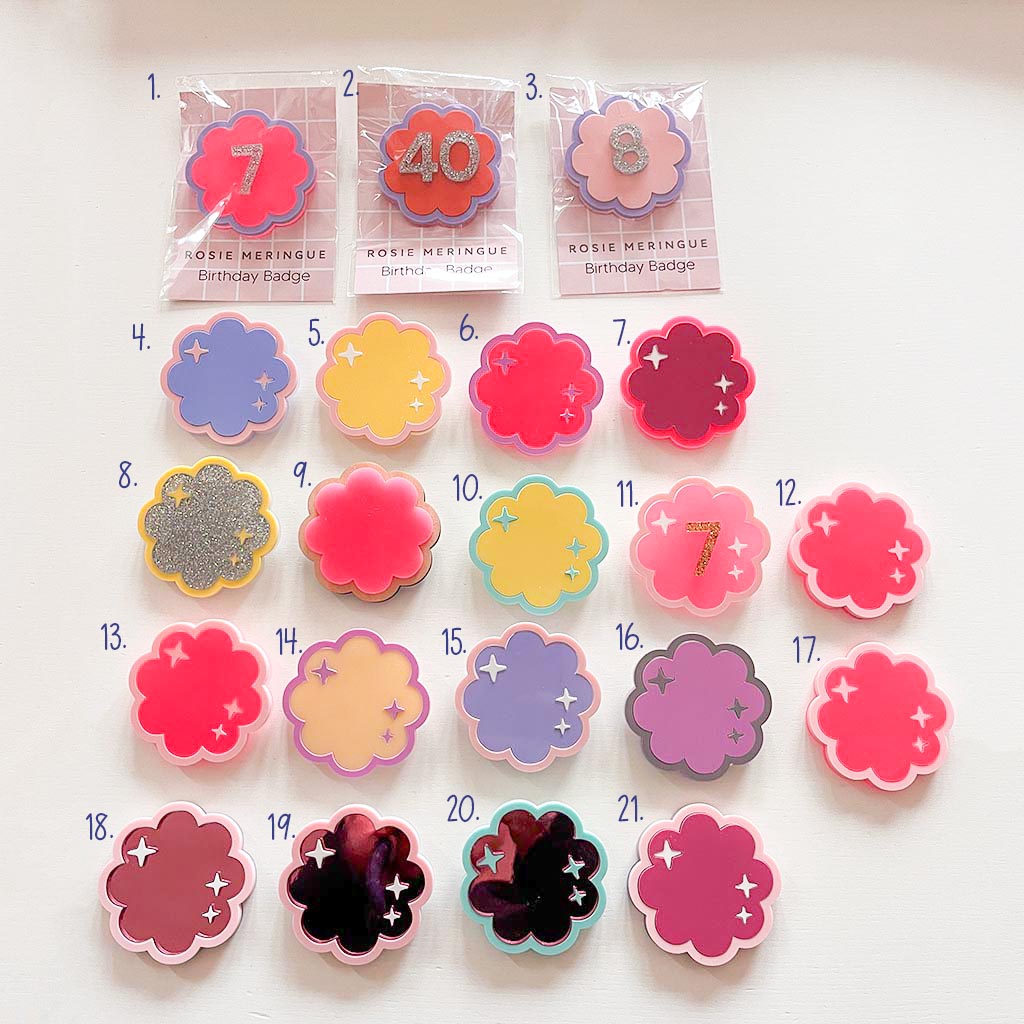 Birthday Badges Scallop