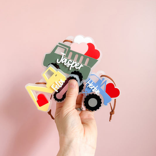 Valentine's Monster Truck Keyring/Tag