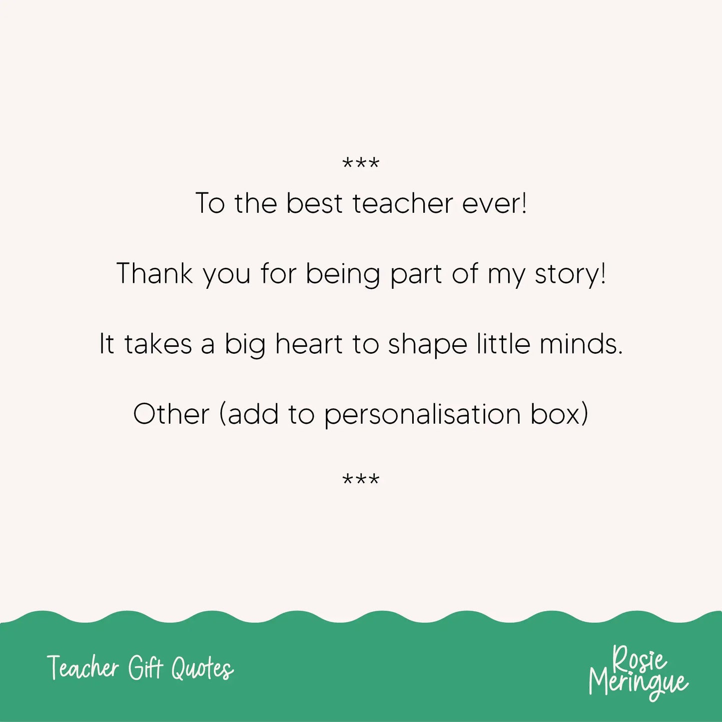 Personalised Teacher Post it Note Pad