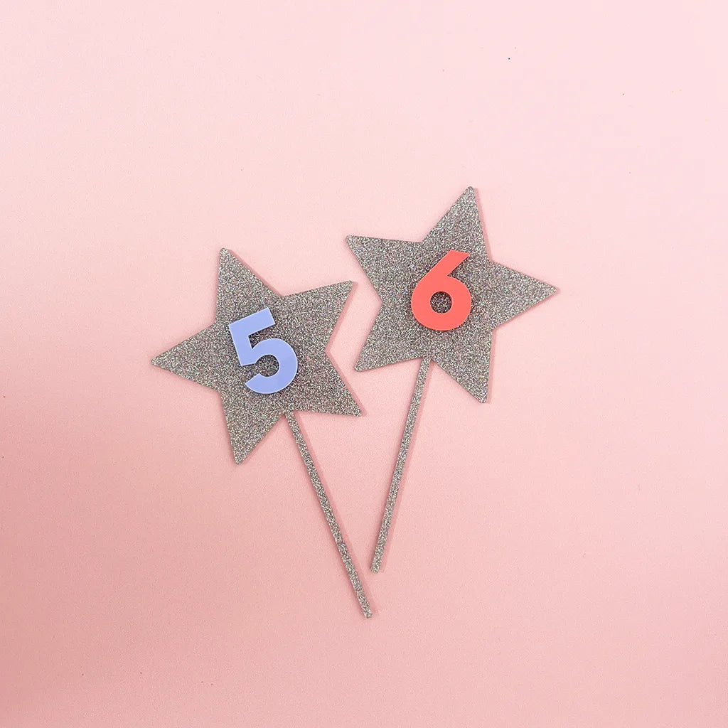 Number Star Cake Topper