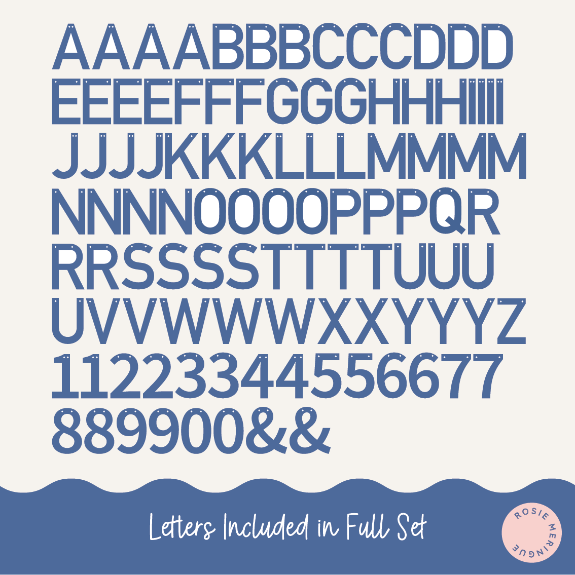 Letter Bunting Kit (102 letters)