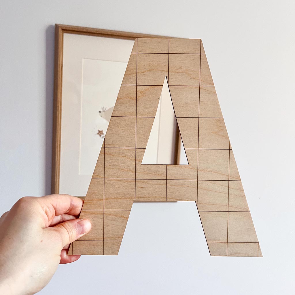 Decorative Wooden Diagonal Striped Letters