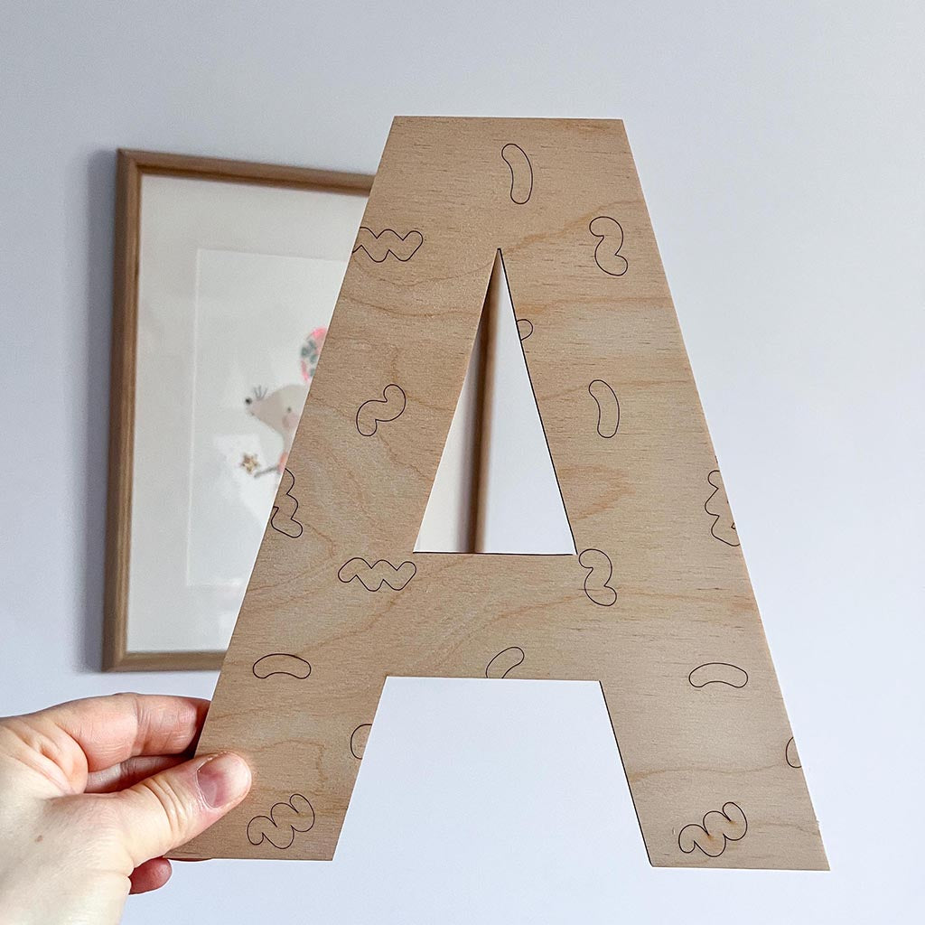 Decorative Wooden Shell Letters