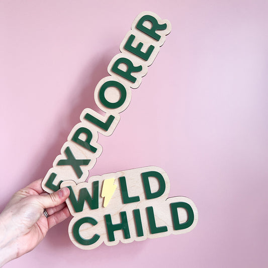 Wild Child Wall Sign