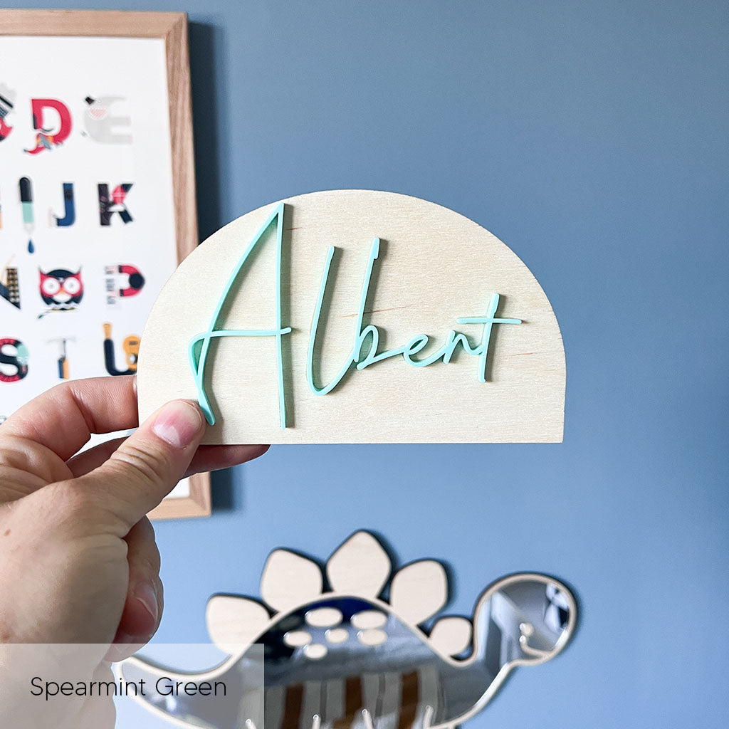 Half Moon Name Plaque