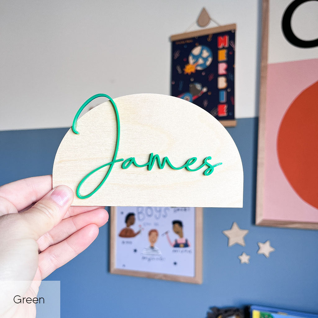 Half Moon Name Plaque