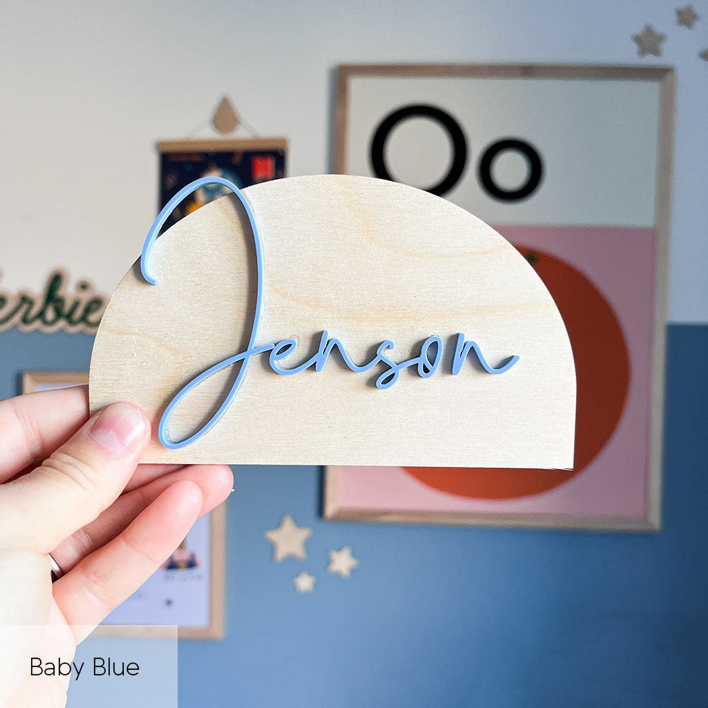 Half Moon Name Plaque