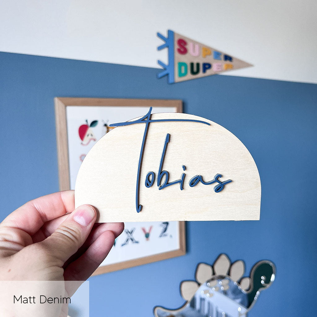 Half Moon Name Plaque