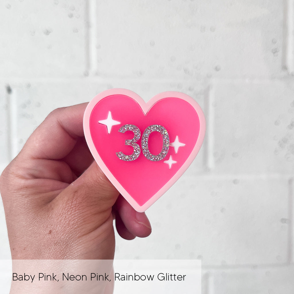 Heart Birthday Badge