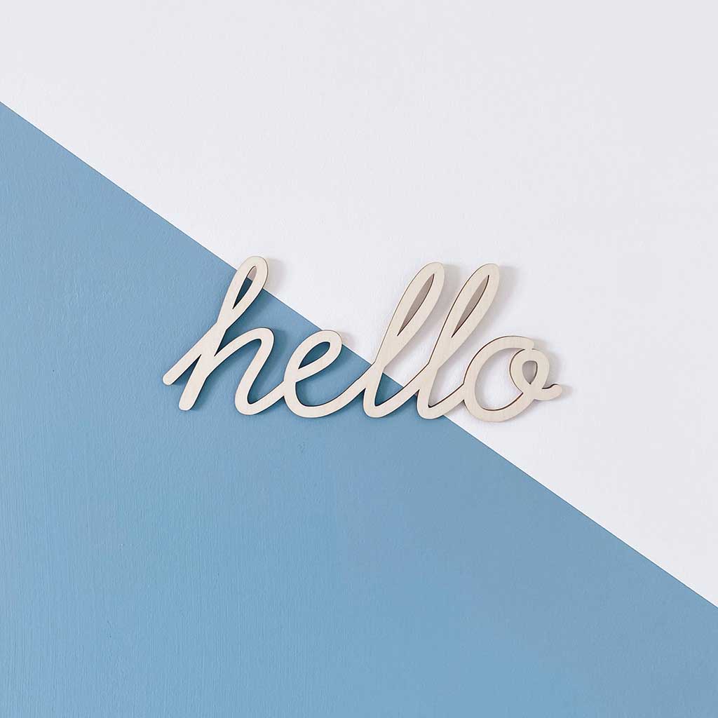 Hello Wall Sign
