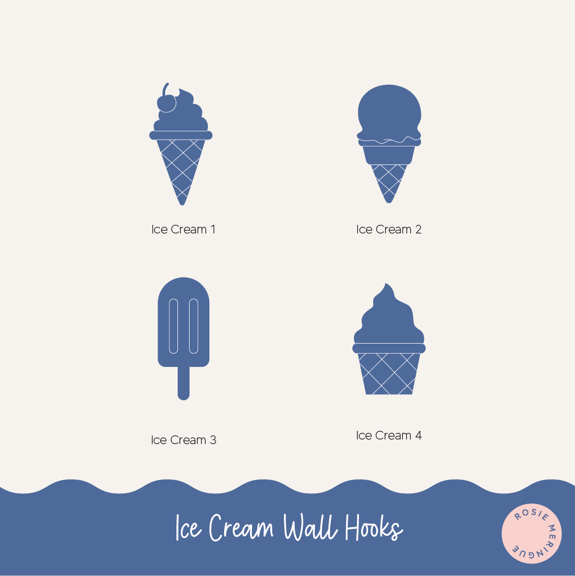 Ice Cream Wall Hooks