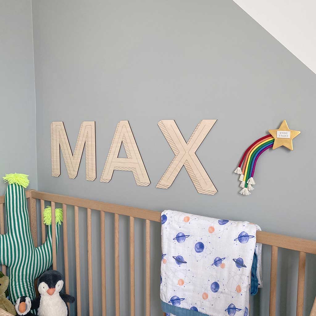 wall name art bedroom large