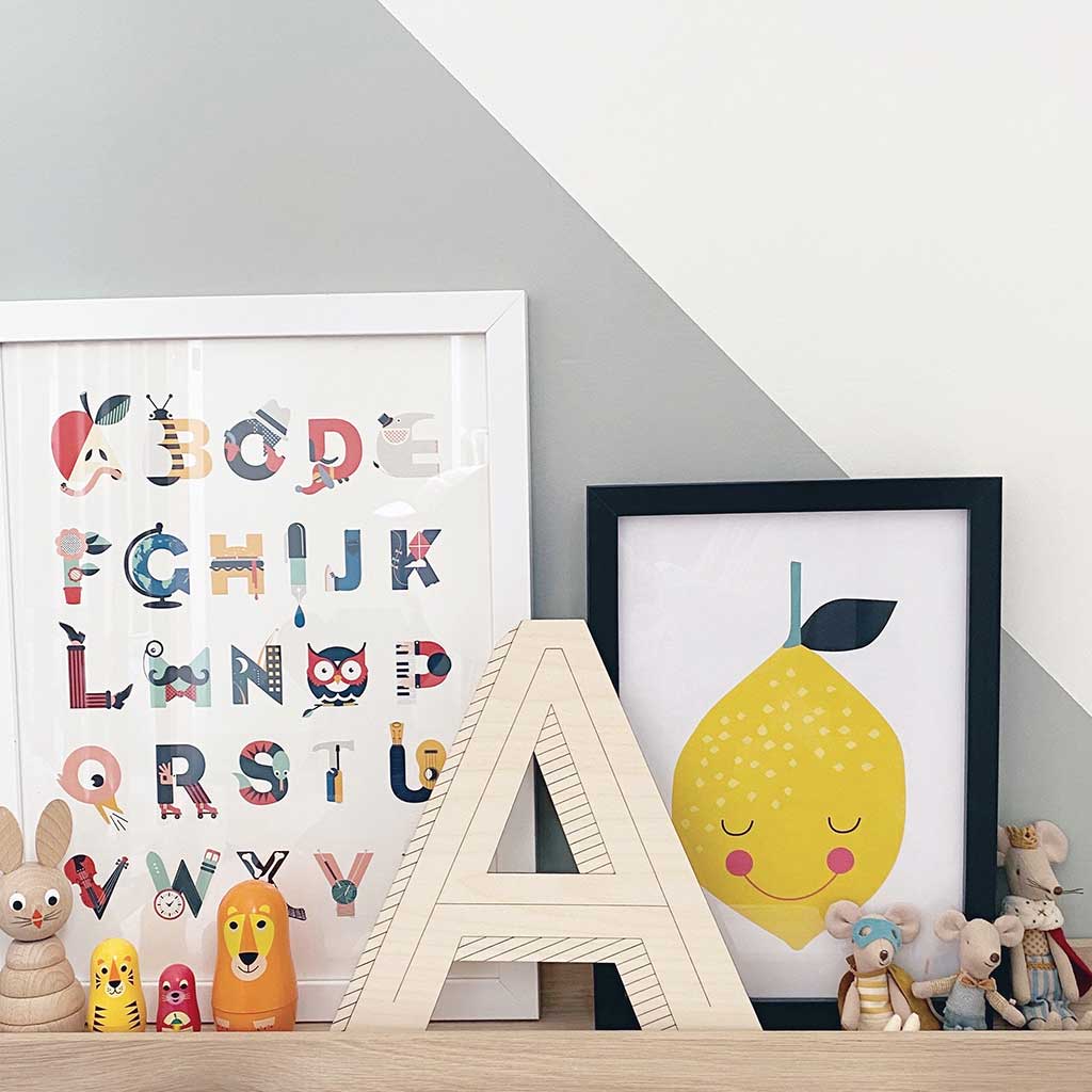 Medium Striped Letters/Numbers
