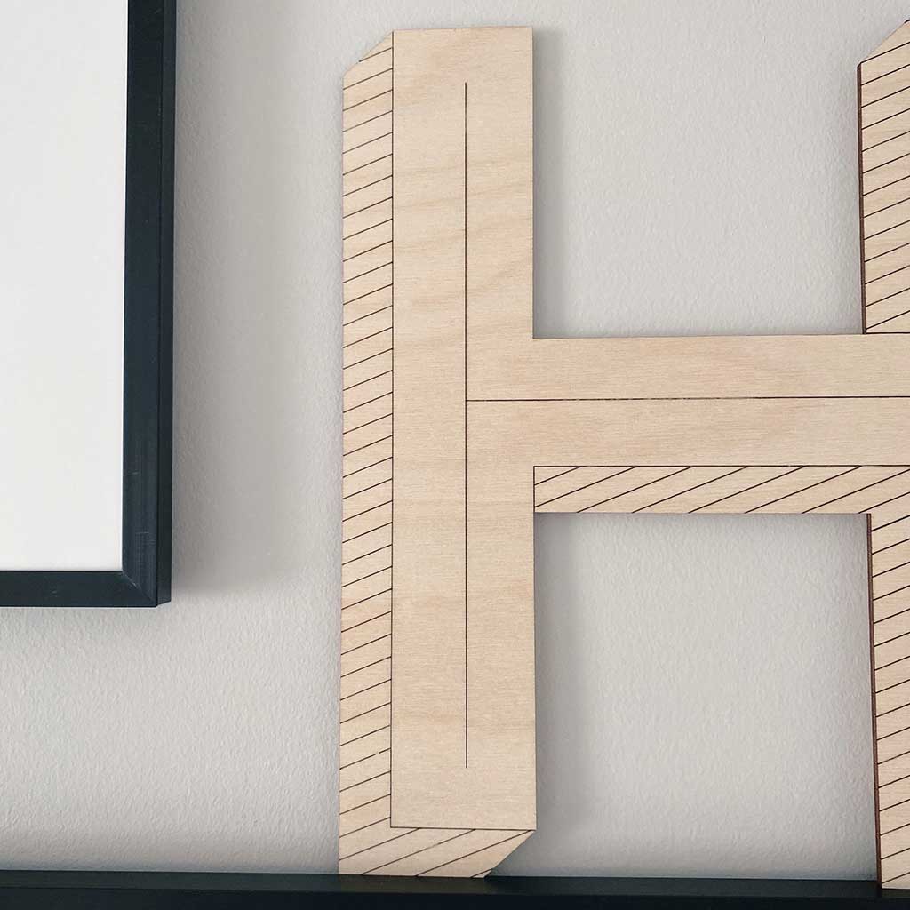 Medium Striped Letters/Numbers