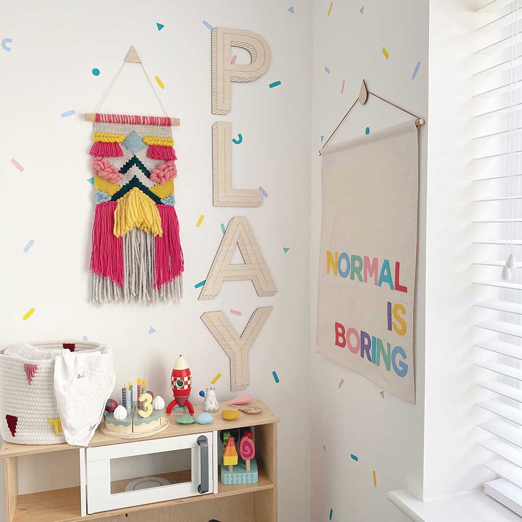 Medium Striped Letters/Numbers