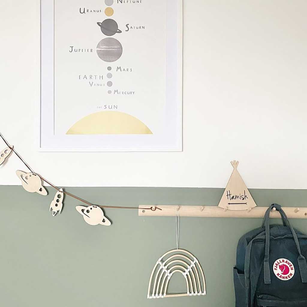 Rocket and Planet Garland