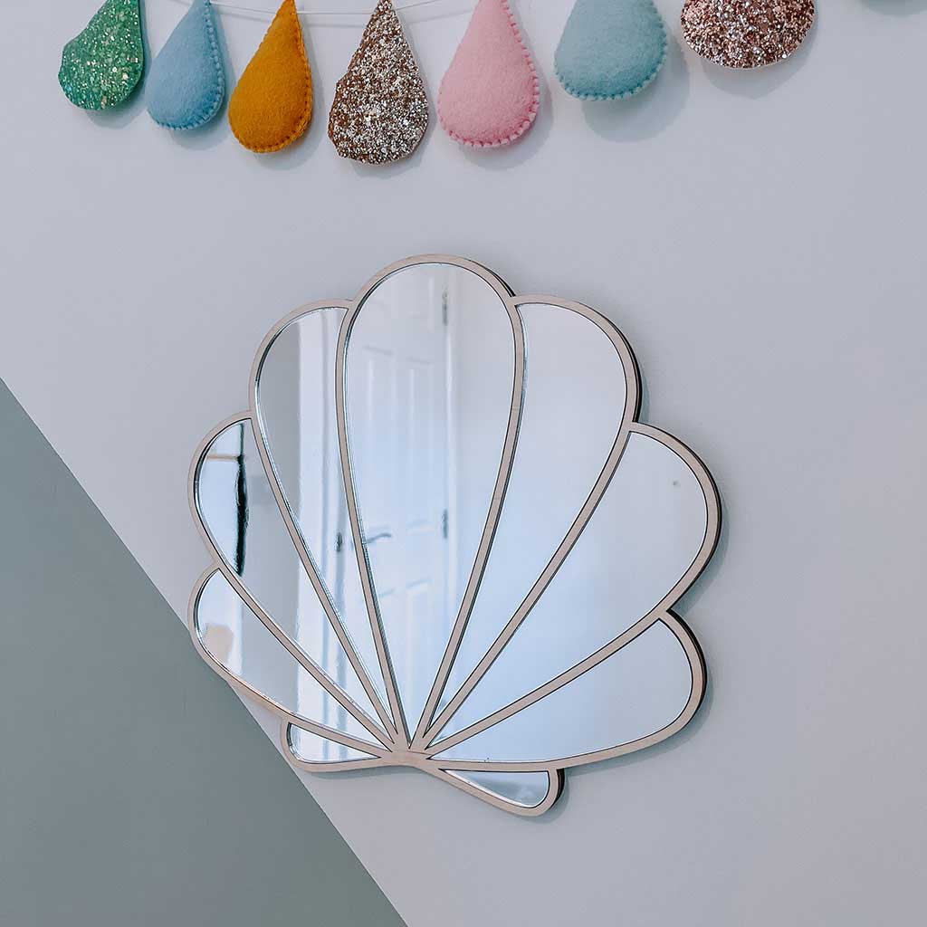 shell mirror mermaid bedroom nursery