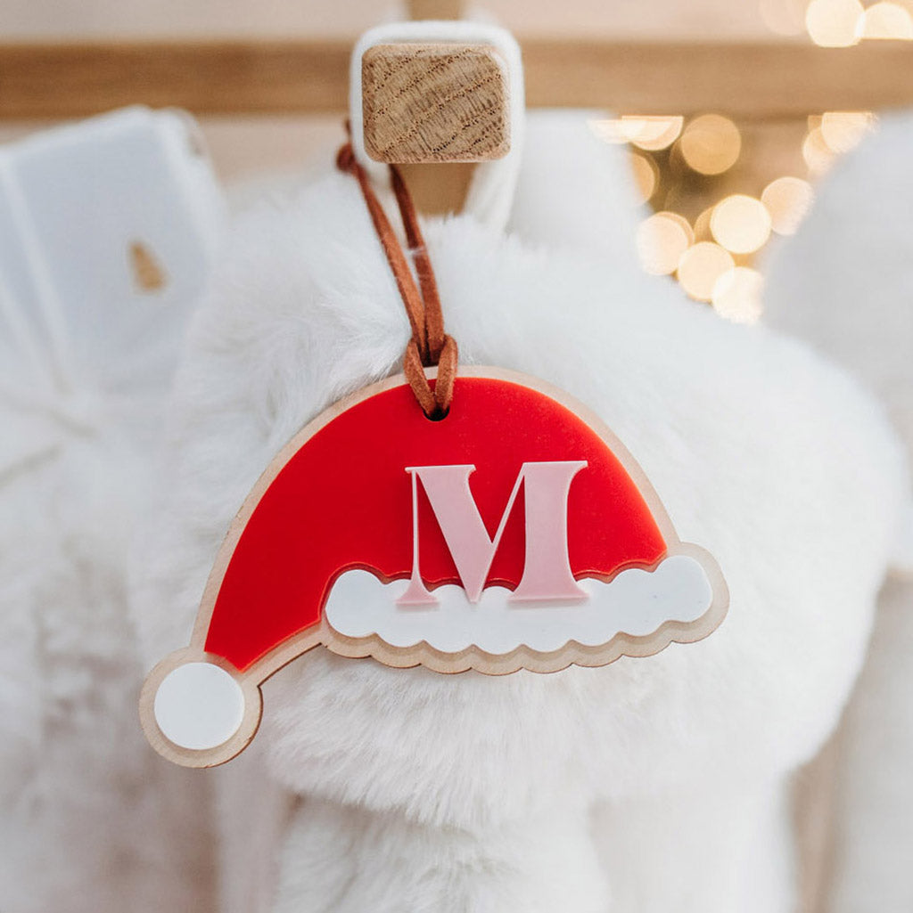 Santa Hat Personalised Bauble