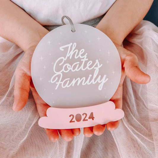 Family Snow Globe Bauble