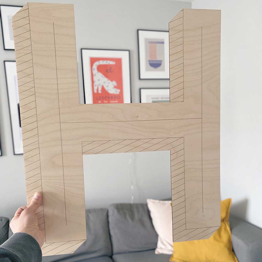 wooden letters wall bedroom