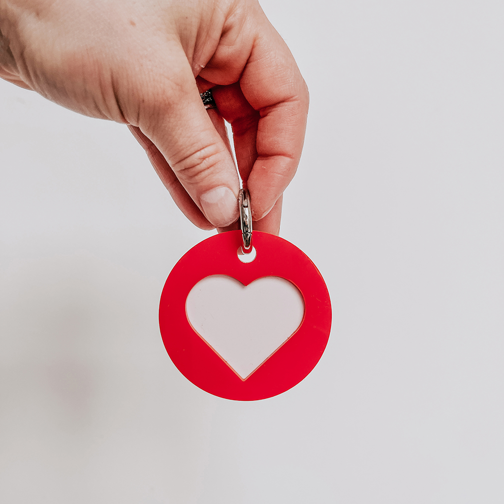 Double Heart Keyring/Tag