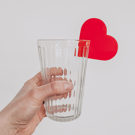 Heart Drink Charm x4