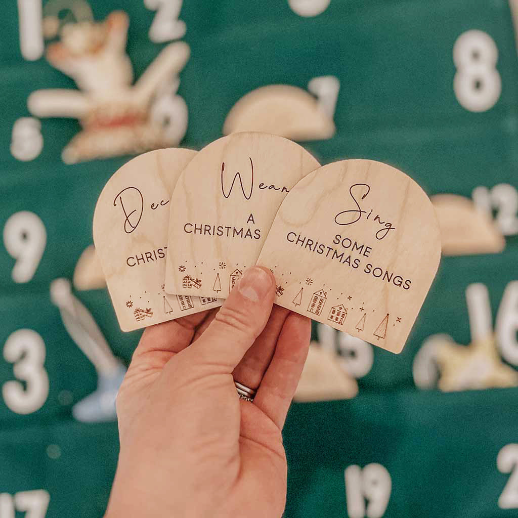 Wooden Advent Calendar Activity Cards