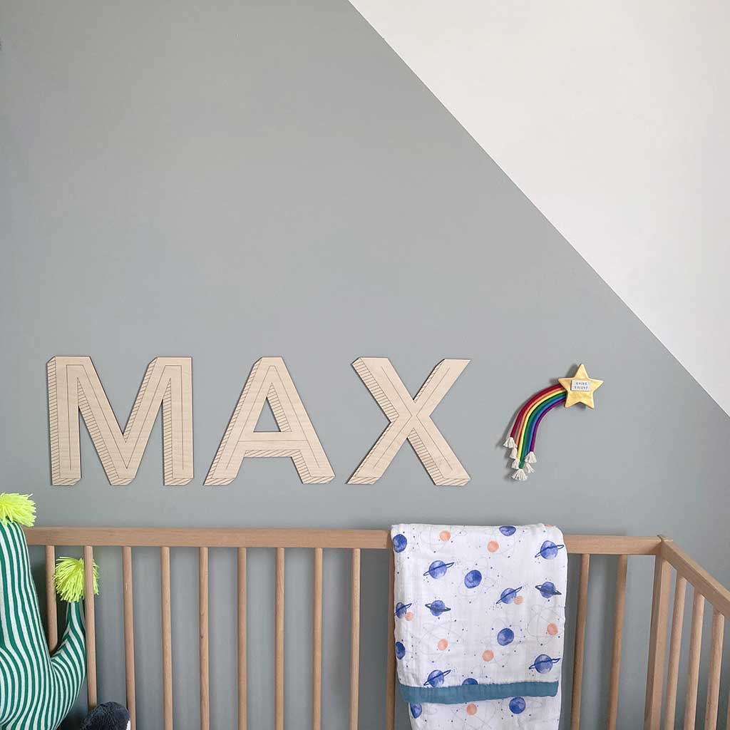 Medium Striped Letters/Numbers