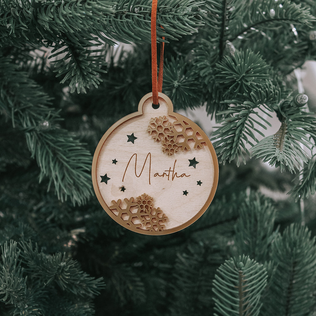 Snowflake Personalised Bauble