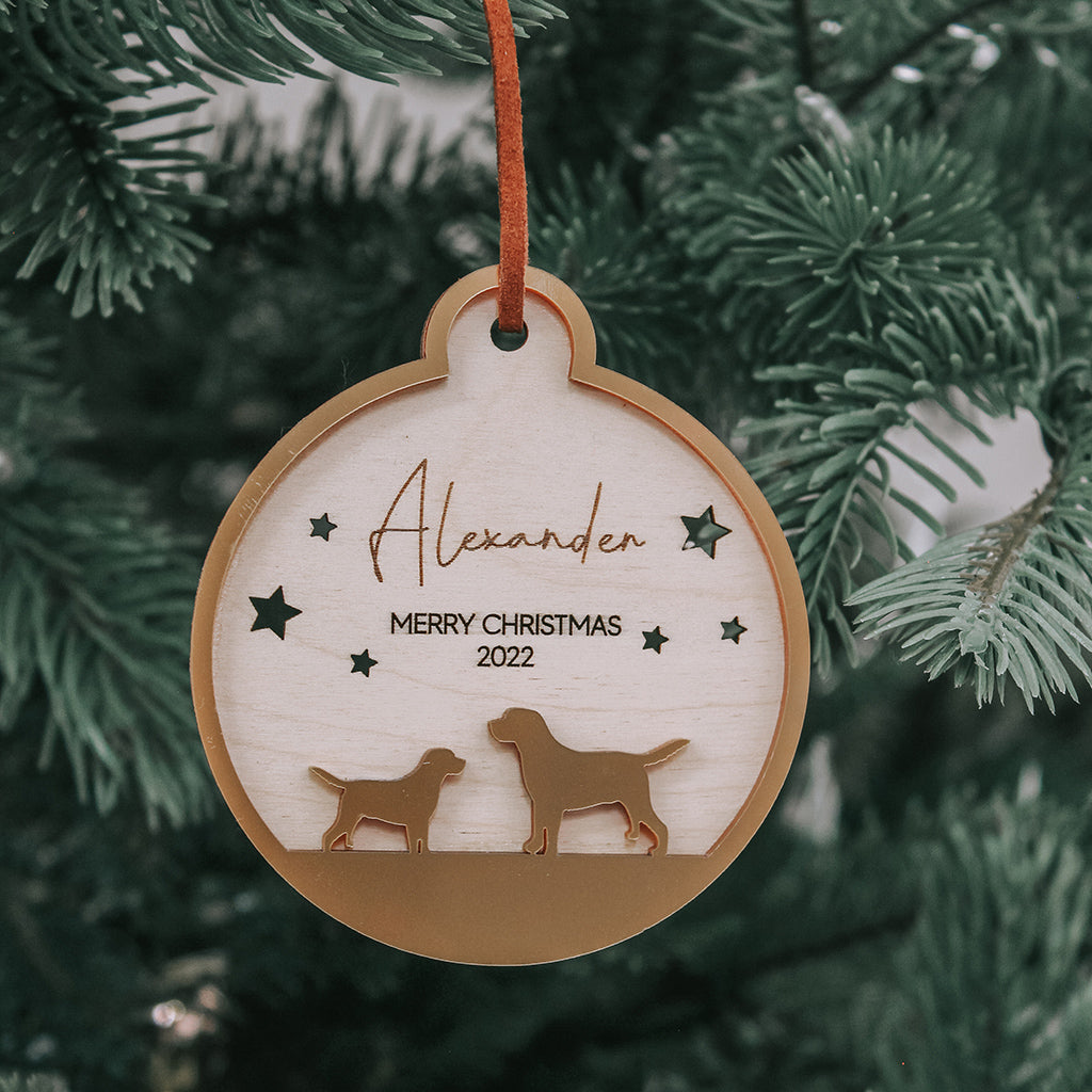 Dog Personalised Bauble