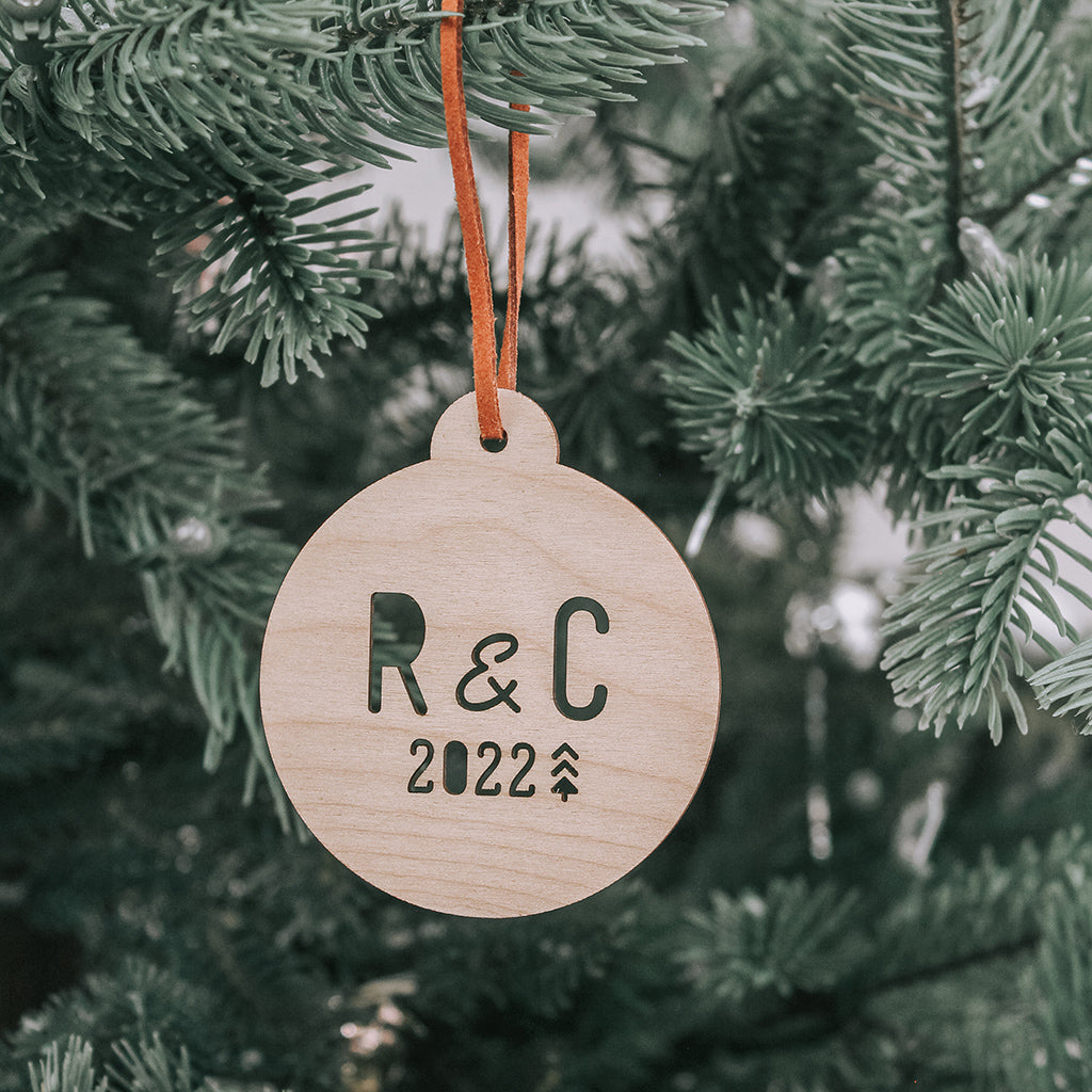 Couples Initial Bauble