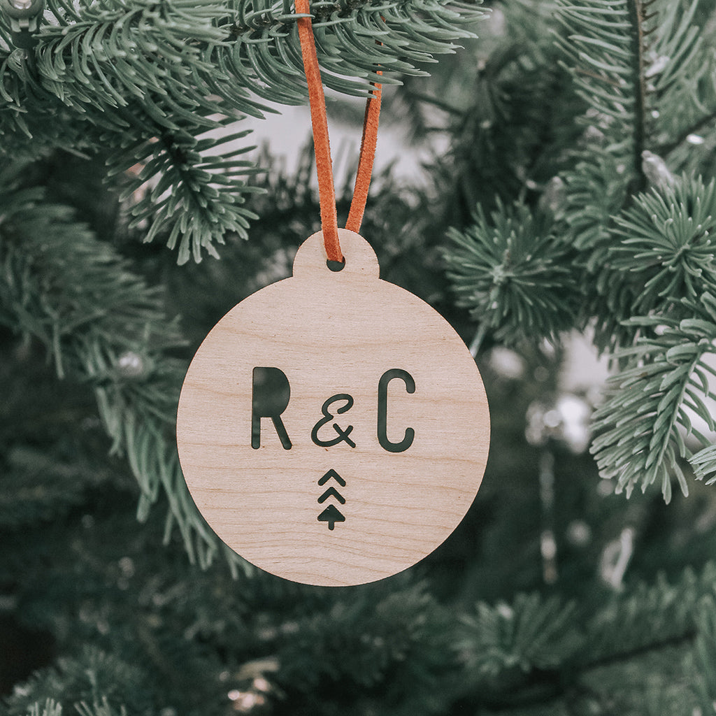 Couples Initial Bauble