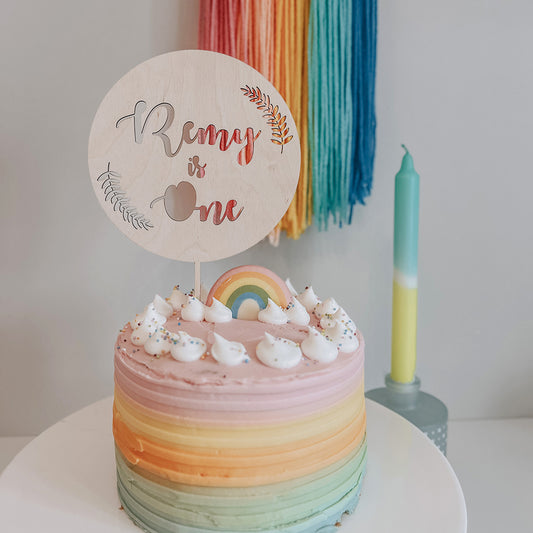 Fern Disk Cake Topper