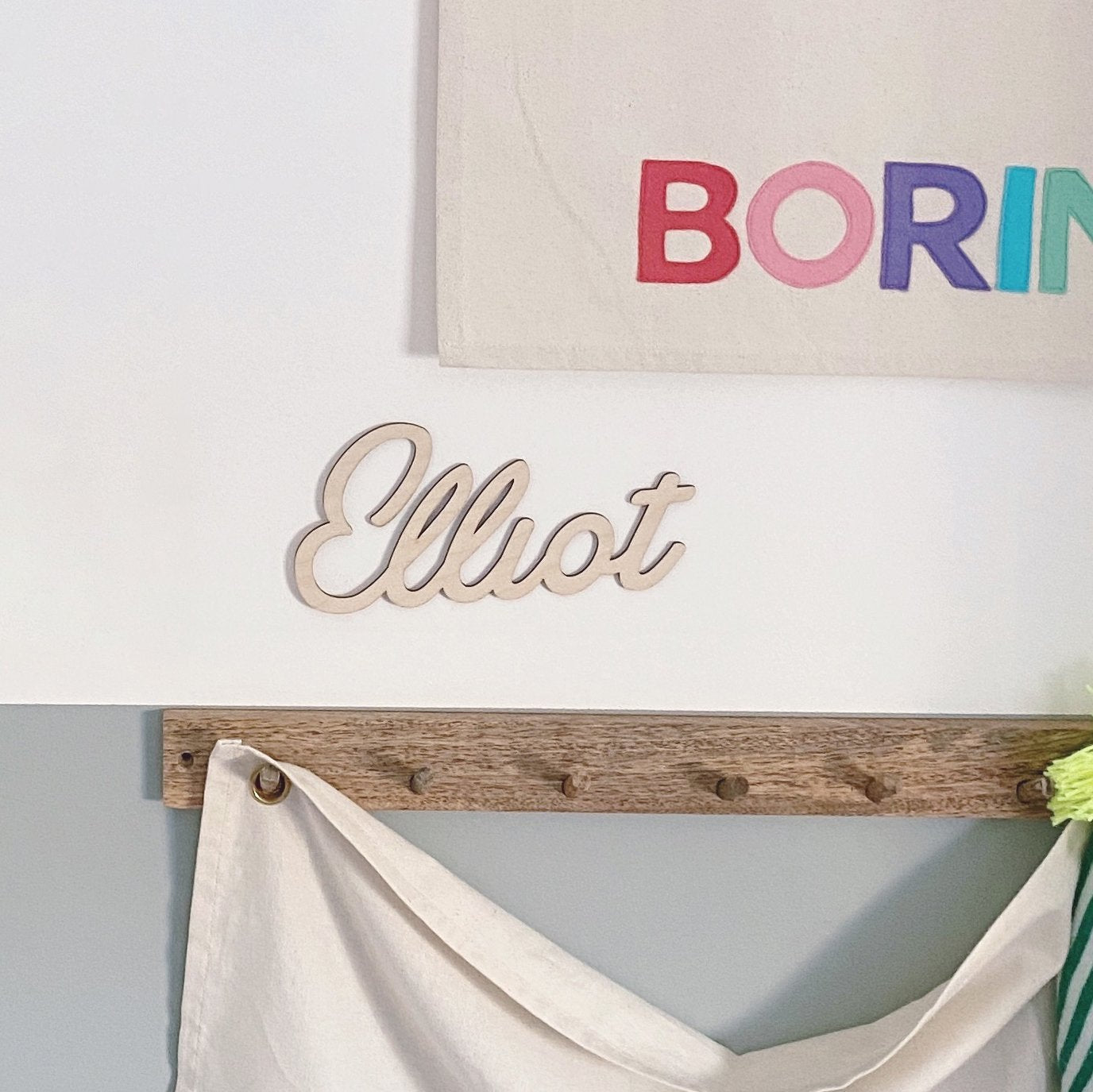 Chunky Wall Name | Personalised Wooden Name Sign | Nursery Decor