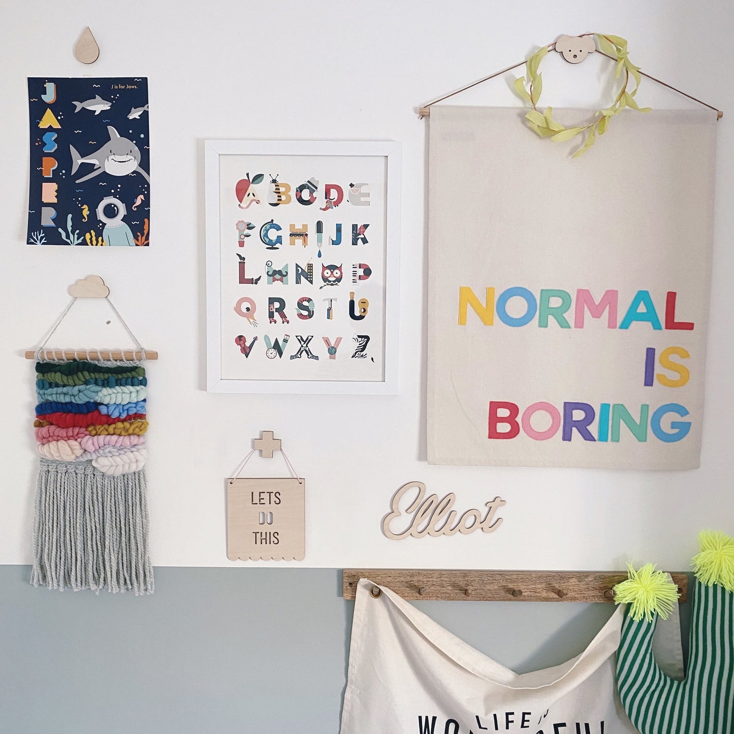 Chunky Wall Name | Personalised Wooden Name Sign | Nursery Decor