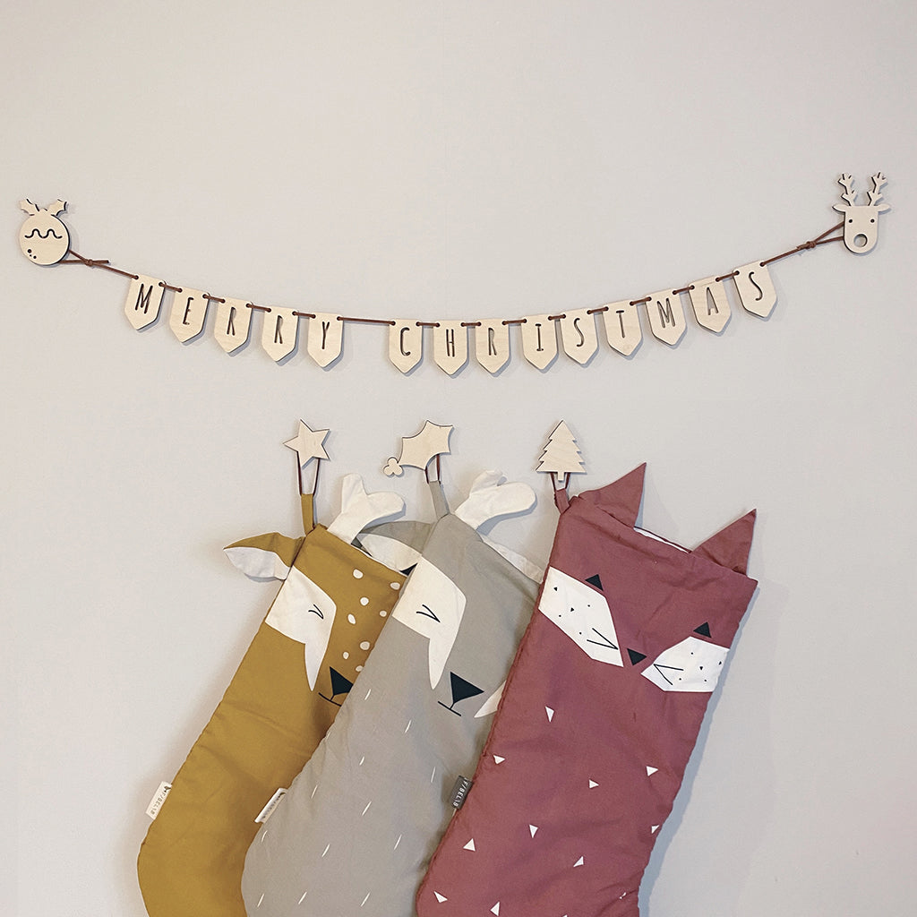 Festive Wall Hooks  | Wooden Christmas Decorations