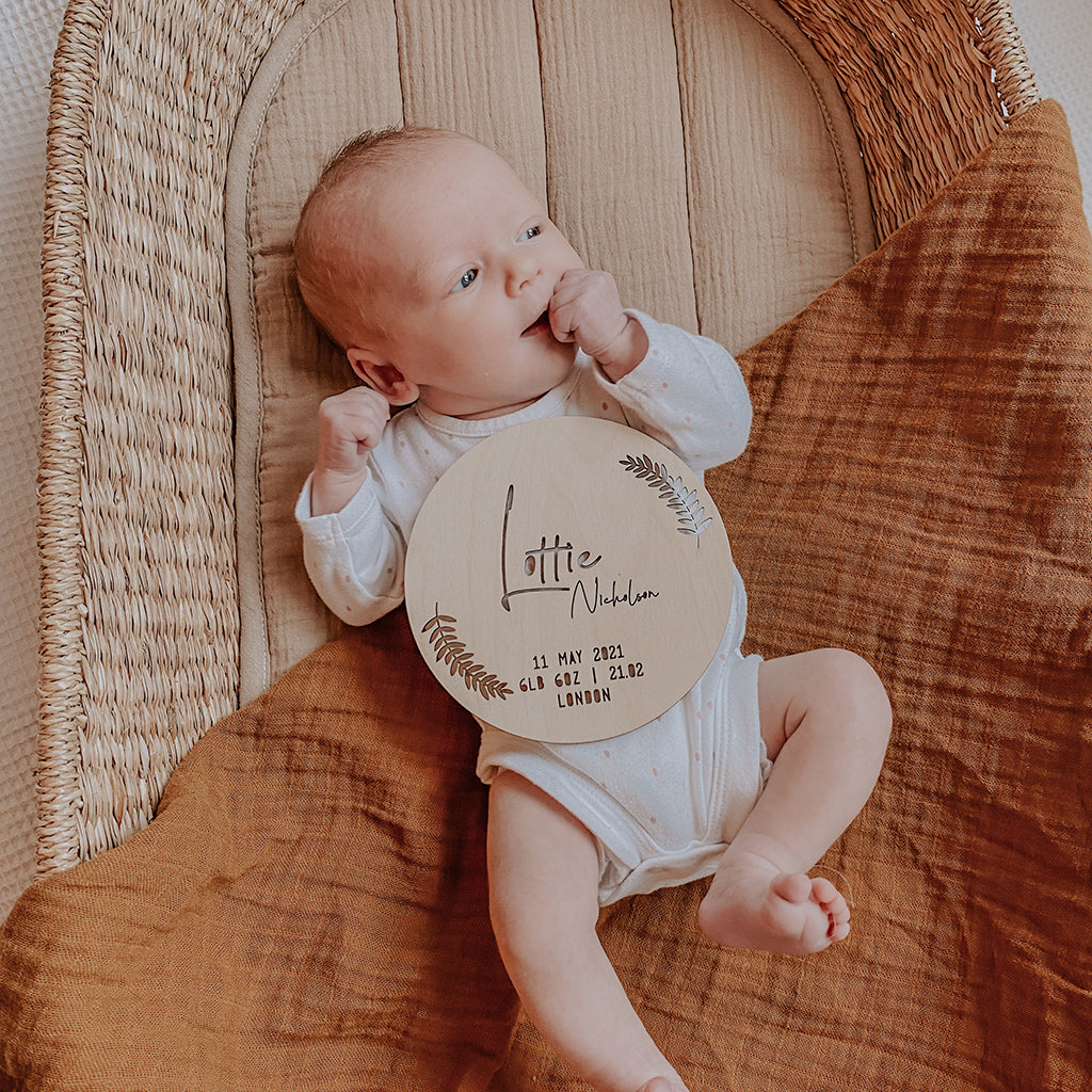 Fern Birth Plaque