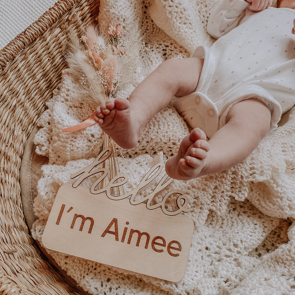 Hello I'm Announcement Plaque
